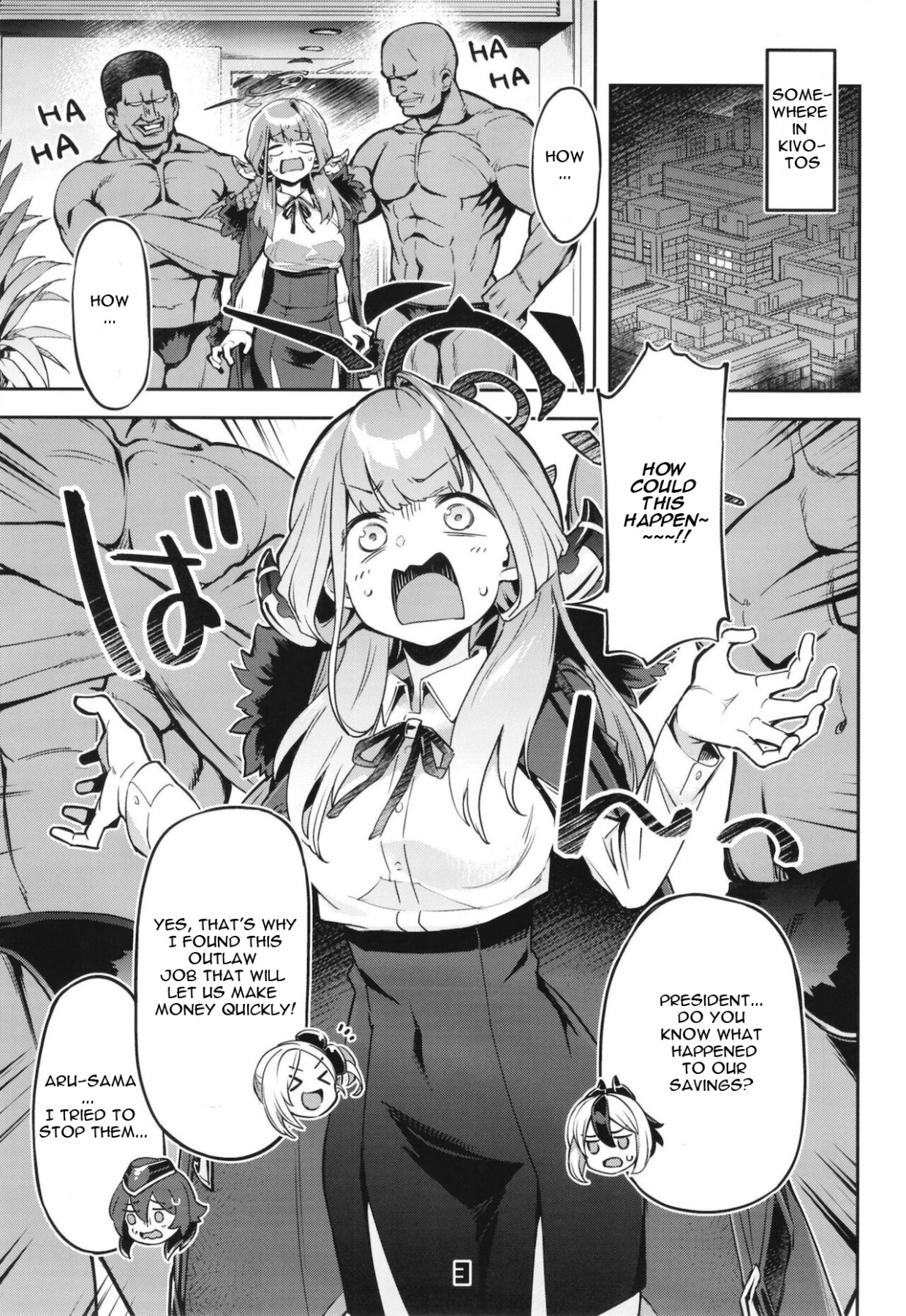 Hentai Manga Comic-Aru-chan Ran Out of Money And Before She Noticed, She Was Surrounded By Burly Men-Read-2